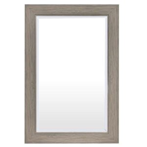 Rectangle 35 x 23 inch Bathroom Wall Mirror with Wood Frame