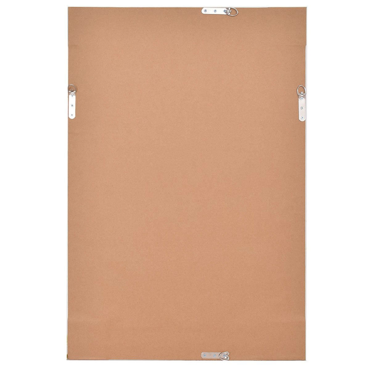 Rectangle 35 x 23 inch Bathroom Wall Mirror with Wood Frame - Image 4