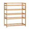 Bamboo 5-Shelf Multifunctional Shoe Rack - Holds up to 20 Pair of Shoes - Image 5