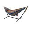 Tropical Fabric Double Hammock with 9-Foot Steel Stand - Image 2
