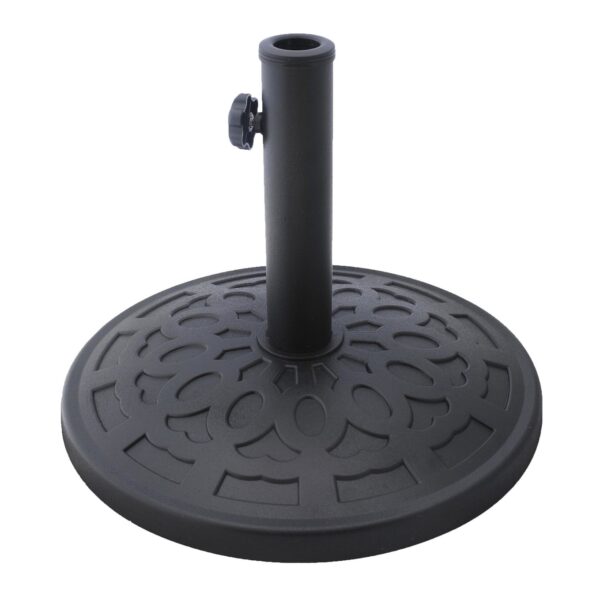 17.6 lb Sturdy Outdoor Resin Umbrella Base in Grey Black FInish - Image 2