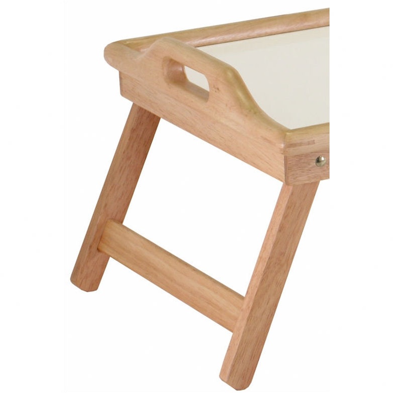 Breakfast in Bed Tray Table with Handles and Foldable Legs - Image 2