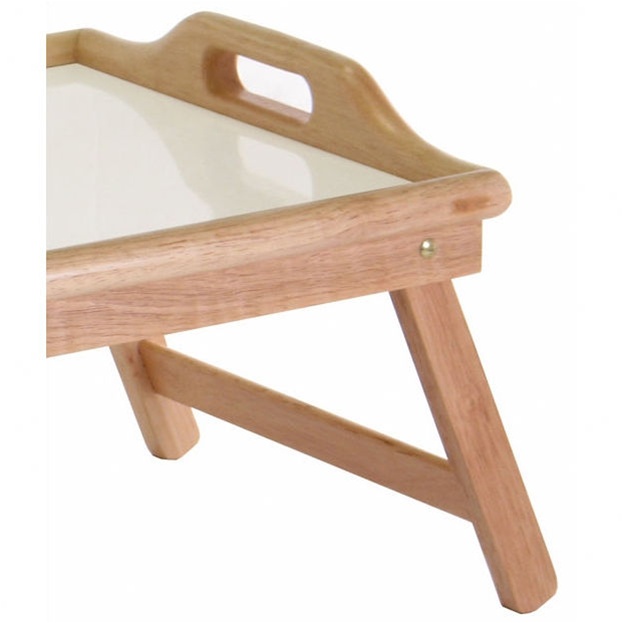 Breakfast in Bed Tray Table with Handles and Foldable Legs - Image 3