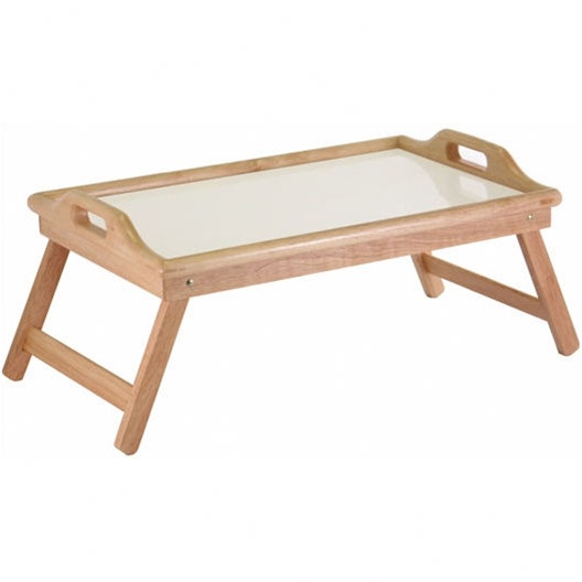 Breakfast in Bed Tray Table with Handles and Foldable Legs - Image 4