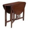 Mission Style Round 42-inch Double Drop Leaf Dining Table - Image 3