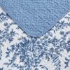 King size 3 Piece Bed-in-a-Bag Reversible Blue White Floral Cotton Quilt Set - Image 5