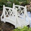 Durable White 4ft Canadian Hemlock Garden Bridge - Image 2