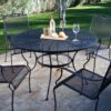5-Piece Wrought Iron Patio Furniture Dining Set - Seats 4 - Image 2