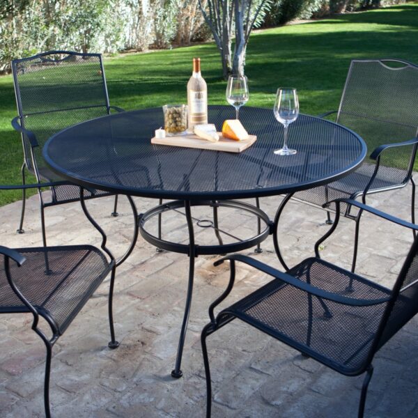 5-Piece Wrought Iron Patio Furniture Dining Set - Seats 4 - Image 2