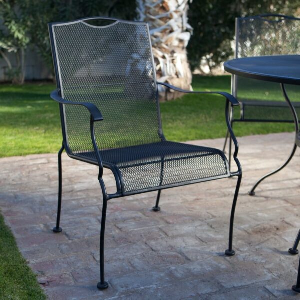 5-Piece Wrought Iron Patio Furniture Dining Set - Seats 4 - Image 3