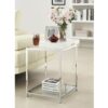 Modern Classic Metal End Table with White Removable Tray - Image 2