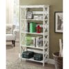 Glossy White 5-Shelf Bookcase - Image 2
