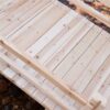 12-Ft Wooden Garden Bridge with Rails in Unfinished Fir Wood - Image 3