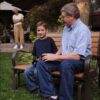 4-Ft Weather-Resistant Outdoor Loveseat Glider Bench in Wood Grain - Image 2