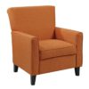 Orange Fabric Contemporary Living Room Arm Chair with Wood Legs - Image 3