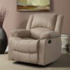 Beige Microfiber Upholstered Recliner Chair - Image 2