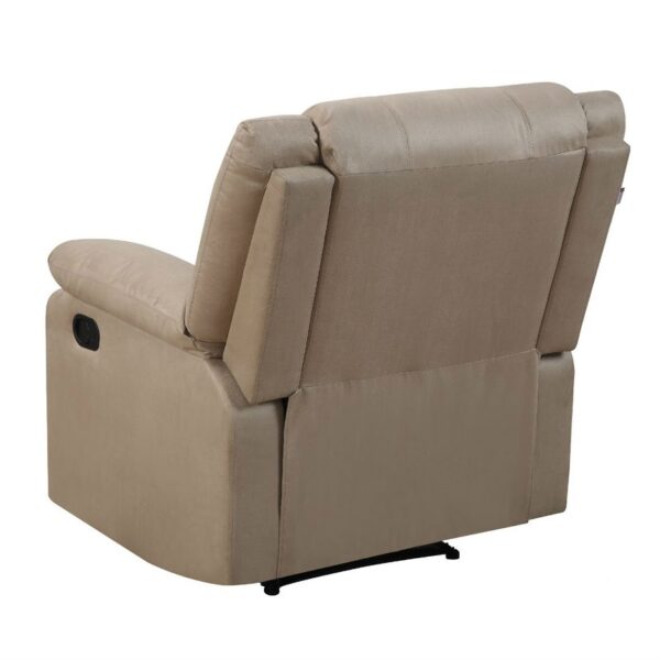 Beige Microfiber Upholstered Recliner Chair - Image 4