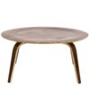 Modern Molded Plywood Mid-Century Style Coffee Table in Walnut Wood Finish - Image 2