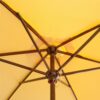 Yellow 7.5-Ft Patio Umbrella with Dark Mahogany Stained Pole - Image 2