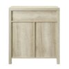 Rustic Farmhouse Barn Door Accent Storage Cabinet White Oak - Image 4