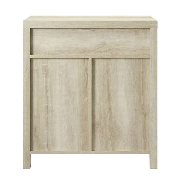 Rustic Farmhouse Barn Door Accent Storage Cabinet White Oak - Image 4