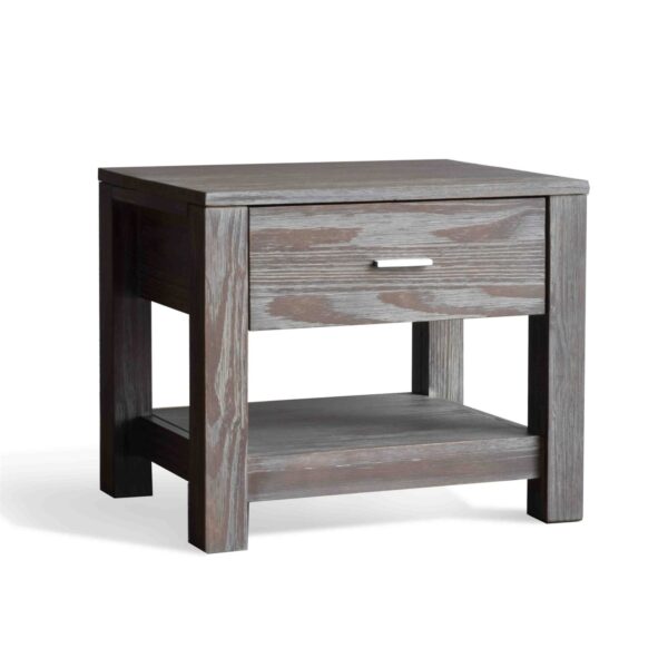 FarmHouse Traditional Rustic Pine 1 Drawer Nightstand - Image 2