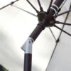 Beige and White Stripe 7.5-Ft Collar Tilt Patio Umbrella with Crank - Image 3
