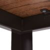 Industrial Modern Steel Frame Wood Top Computer Desk with Locking Wheels - Image 5
