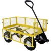 Heavy Duty Yellow Wheelbarrow Steel Log Garden Cart - Image 2