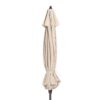Outdoor 9-Ft Patio Umbrella with Tilt and Crank Lift in Coral Red White Stripe - Image 4