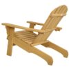 Yellow Wood Adirondack Chair for Patio Garden Outdoor - Image 3