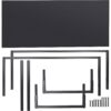 Black Metal Frame Wood Top Modern Home Office Laptop Computer Desk Writing Table - Image 4
