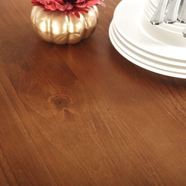 Square 39 x 39 inch Counter Height Brown Wood Dining Table - Image 3
