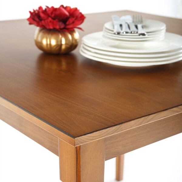 Square 39 x 39 inch Counter Height Brown Wood Dining Table - Image 4