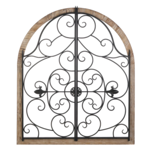ARCHED WOOD AND IRON WALL DÃ‰COR