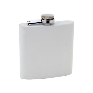 Hip Flask Holding 6 oz - Color Change Design - Pink or Purple - Pocket Size, Stainless Steel, Rustproof, Screw-On Cap