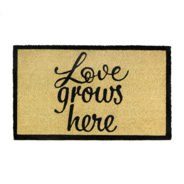 Emilia Love Grows Here Coir Doormat