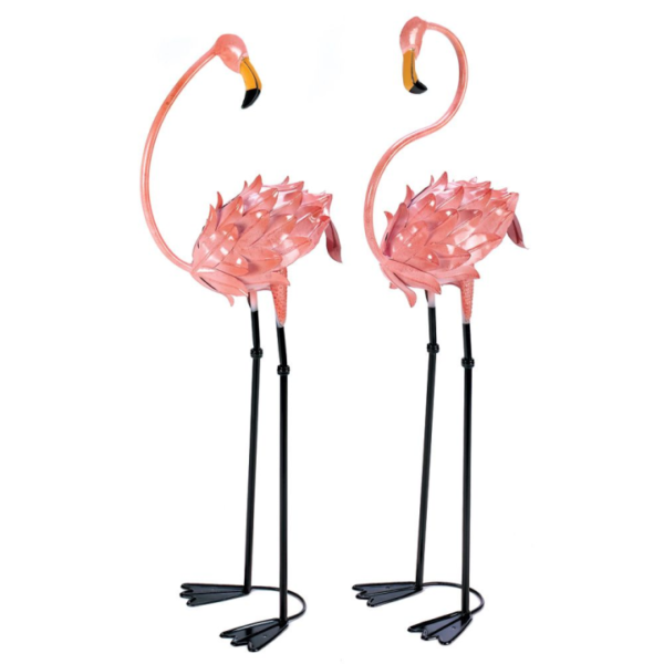 Flamboyant Flamingo Garden Stakes (Set of 2)