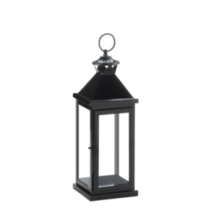 MEDIUM GLOSSY BLACK LANTERN