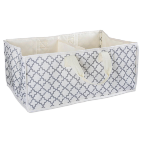 Polyester Storage Lattice Gray Rectangle All Purpose 21X13.7X9