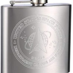 Hip Flask Holding 6 oz - Space Force Design - Pocket Size