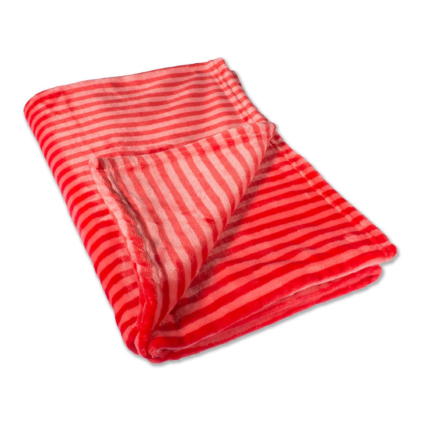 Throw Stripe Red 50X60