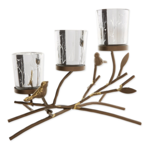 TRIPLE TEALIGHT BRANCHES CANDLEHOLDER