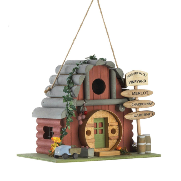 VINTAGE WINERY BIRDHOUSE