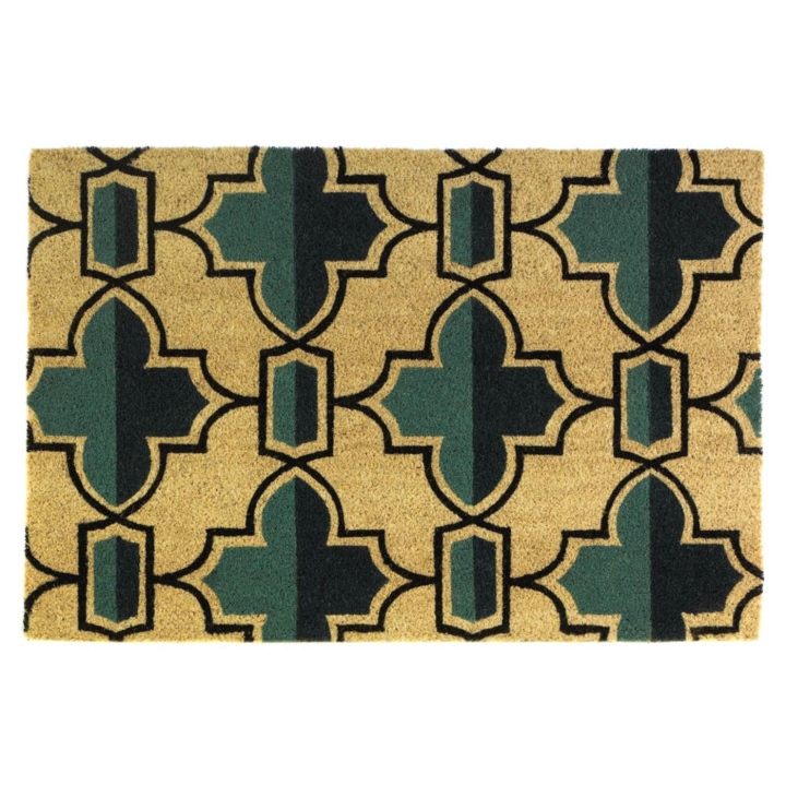 Viola Geometric Flower Coir Doormat