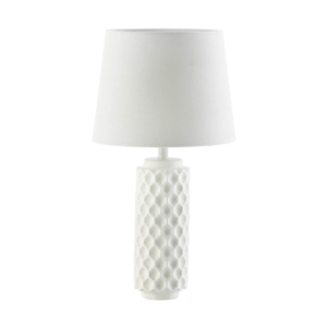 WHITE HONEYCOMB TABLE LAMP