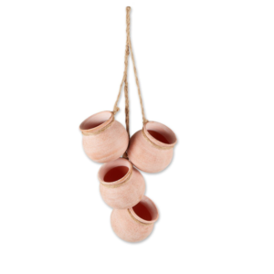 White Wash Terra Cotta Dangling Mini Pots