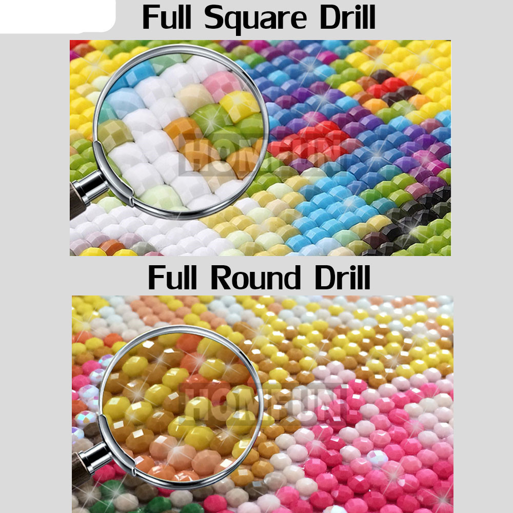 Homfun Full Square Round Diamond 5D Diy Diamond Painting Cartoon Home Garden Embroidery Cross Stitch - Image 5