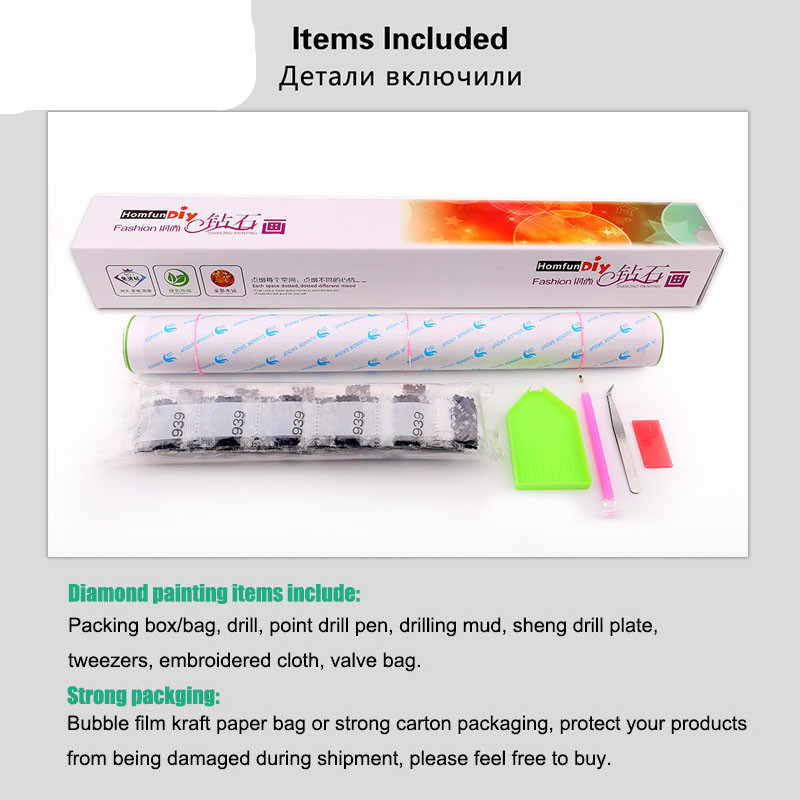 Homfun Full Square Round Diamond 5D Diy Diamond Painting Cartoon Home Garden Embroidery Cross Stitch - Image 3