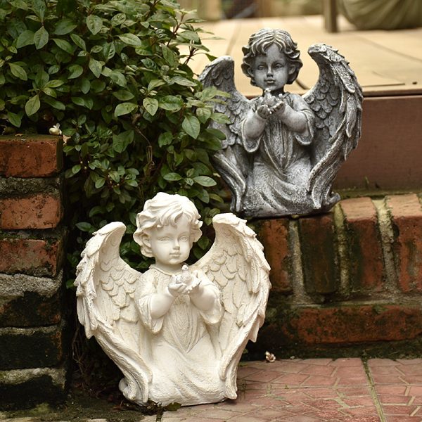 European Style Retro White Angel Garden Decoration Home Living Room - Image 4